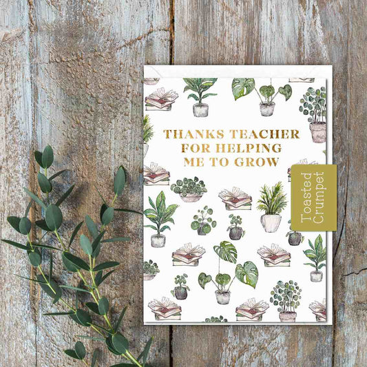 Thanks Teacher For Helping Me to Grow Card (Cello-Free)