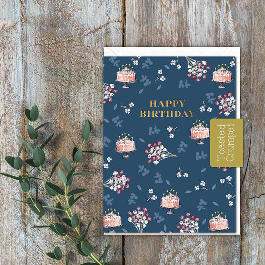 Happy Birthday (Birthday Cake & Candles) Card (Cello-Free)