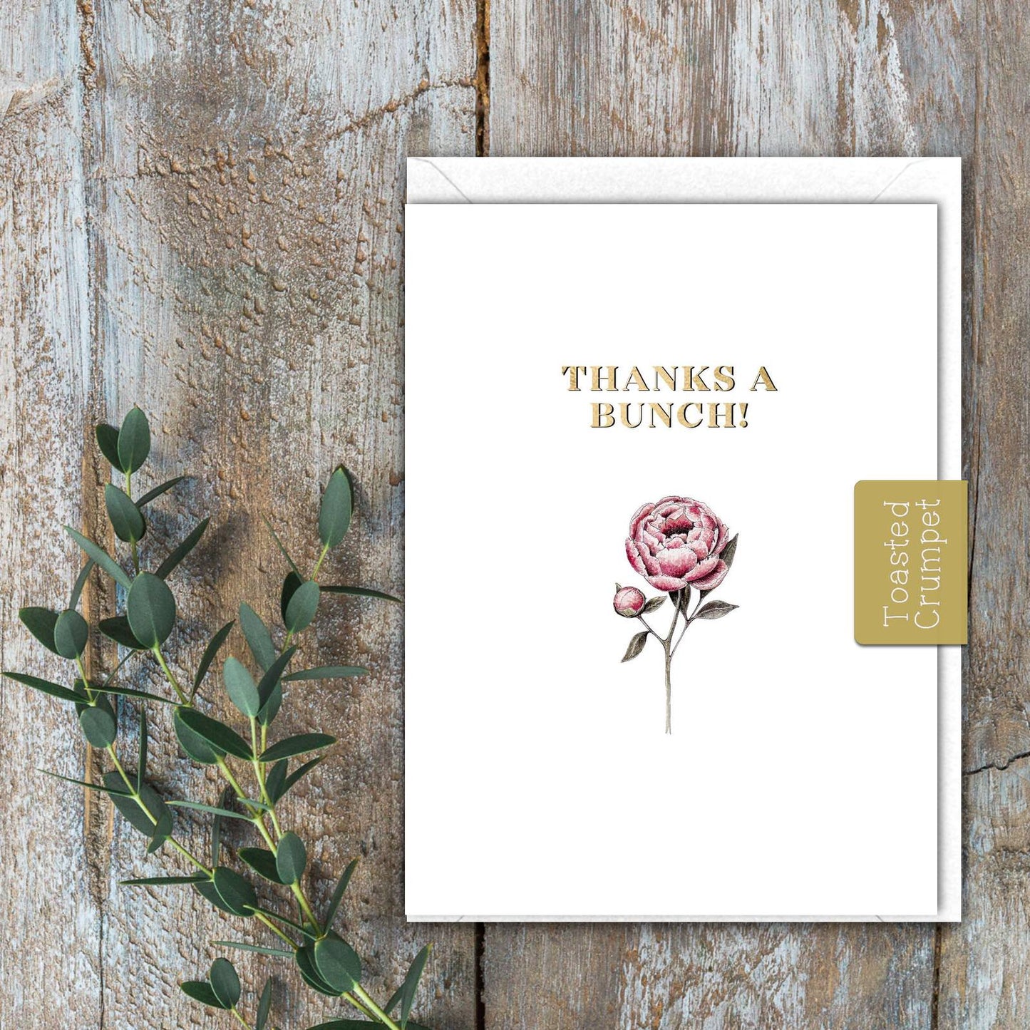 Thanks a Bunch (Peony) Card (Cello-Free)