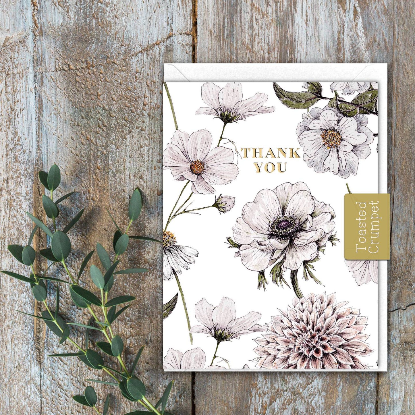 Thank You (Blanc on White) Set of 6 Cards
