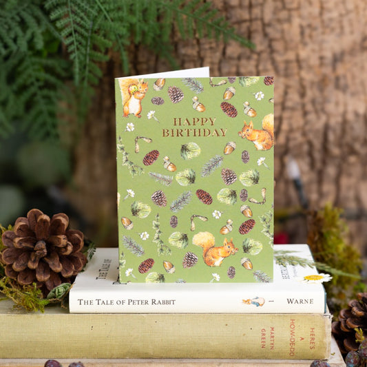 Happy Birthday (Squirrel Nutkin) Card (Cello-Free)