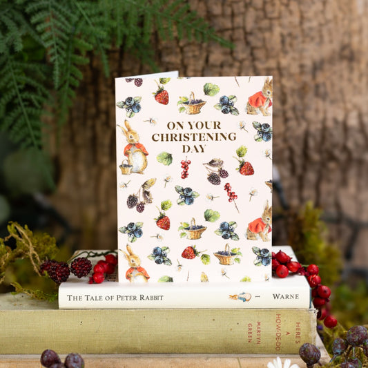 On Your Christening Day (Flopsy) Card (Cello-Free)