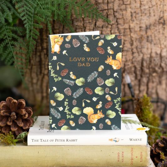 Love You Dad (Squirrel Nutkin) Card (Cello-Free)