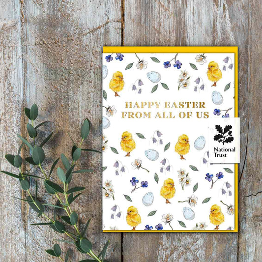 Happy Easter from all of Us (Chicks) Card (Cello-Free)