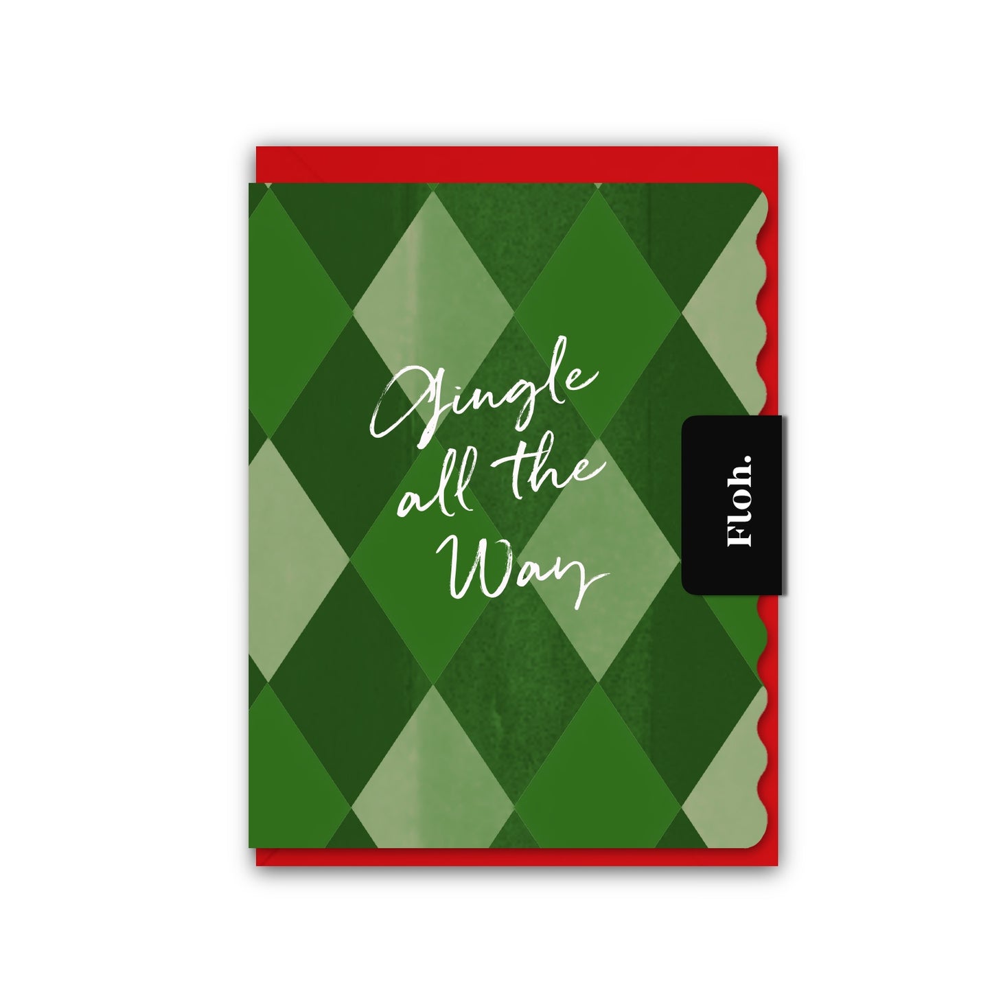 NEW! Gingle all the Way (Harlequin) Card (Cello-Free) (available for dispatch from August 2026)