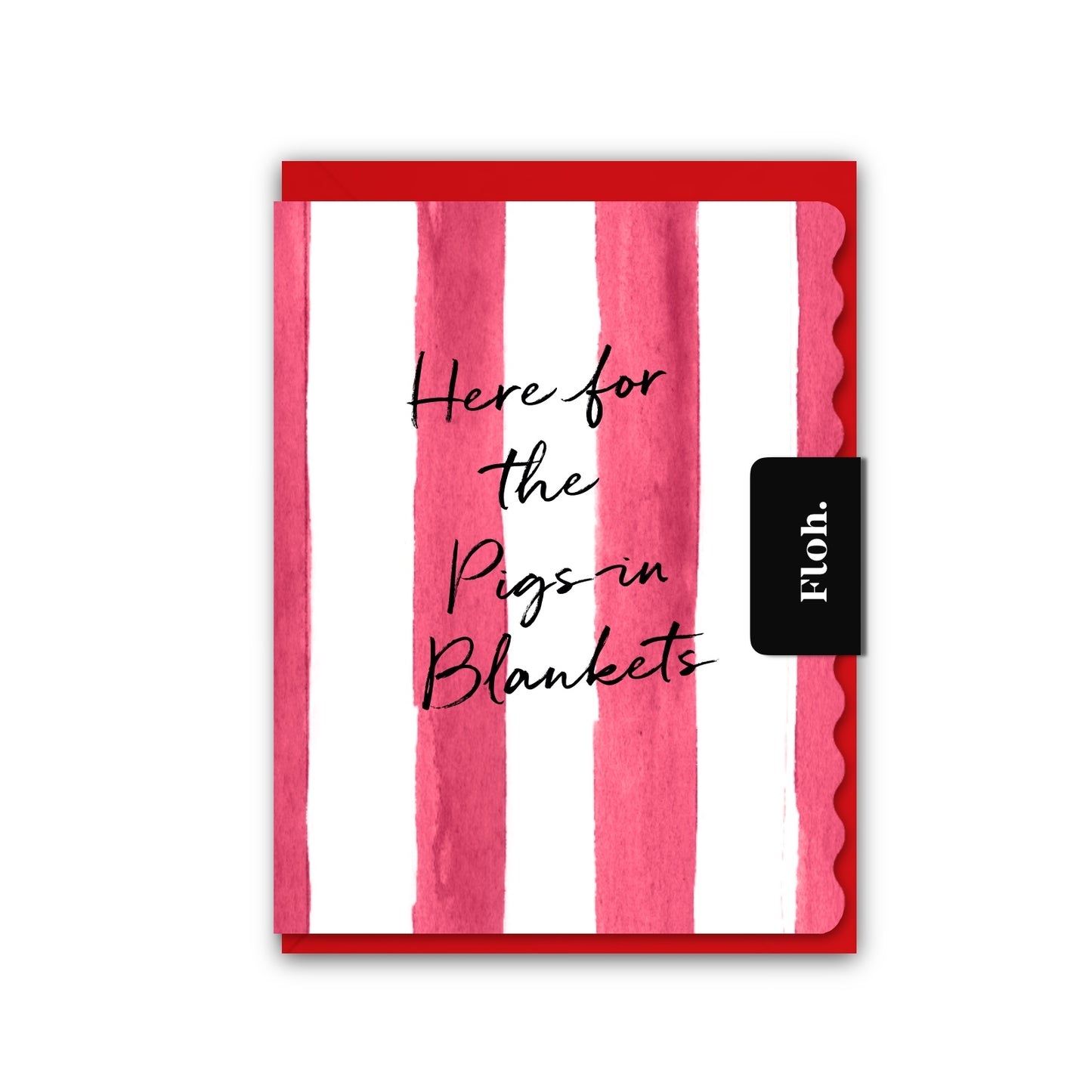 NEW! Pigs in Blankets (Stripes) Card (Cello-Free) (available for dispatch from August 2026)