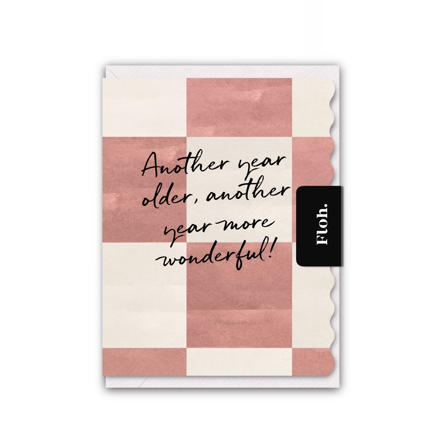NEW! Another Year Older (Paloma Checkerboard) Card (Cello-Free) (available for dispatch from Jan 2026)
