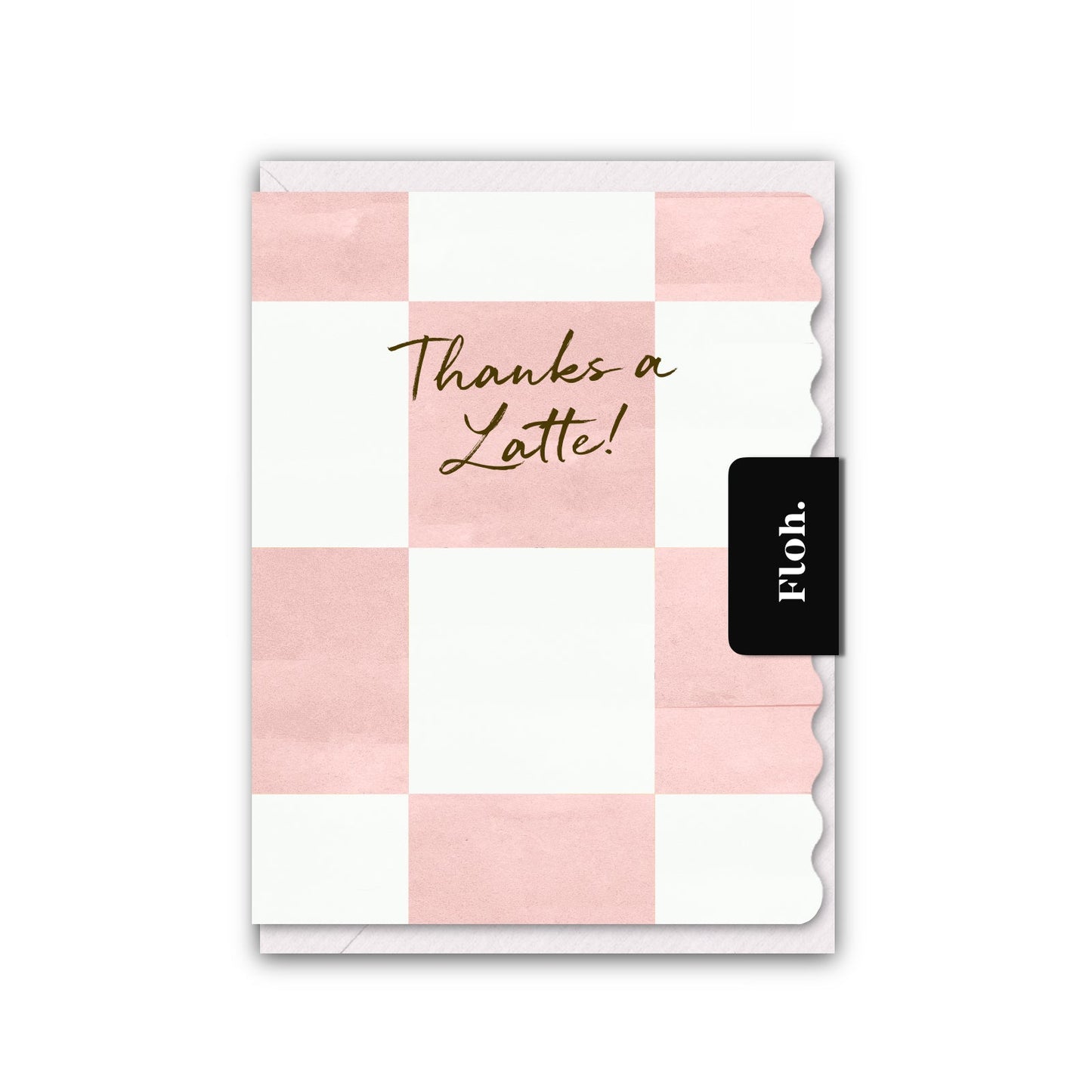 NEW! Thanks a Latte (Paloma Checkerboard) Card (Cello-Free) (available for dispatch from Jan 2026)