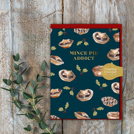 Mince Pie Addict Card (Cello-Free)