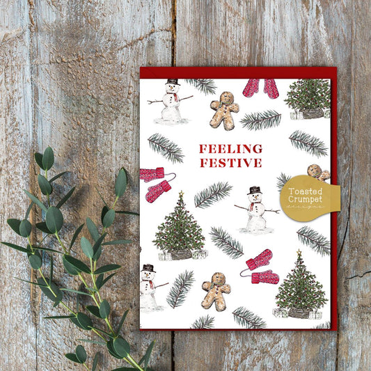 Feeling Festive Card (Cello-Free)
