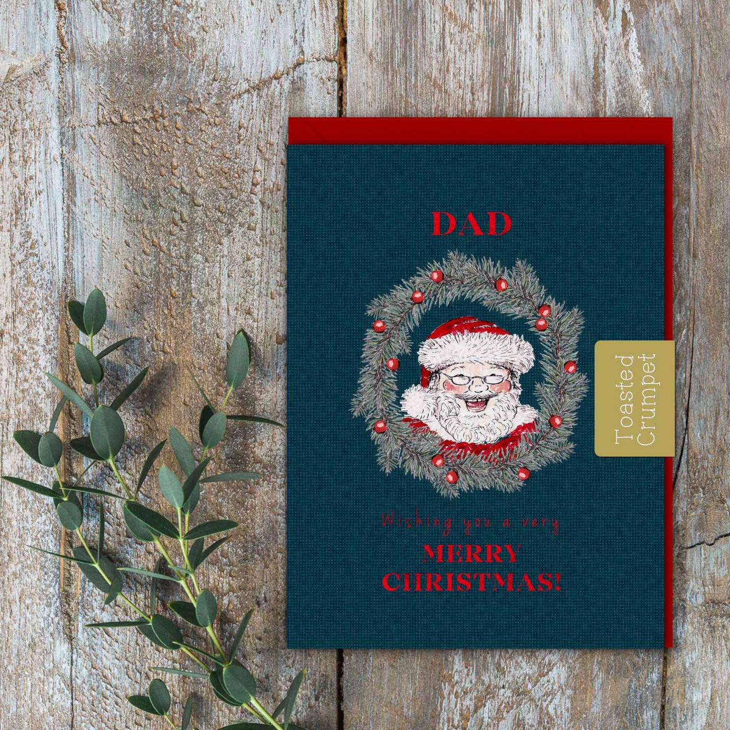 Dad Wishing You A Very Merry Christmas (All Things Jolly Noir) Card (Cello-Free)