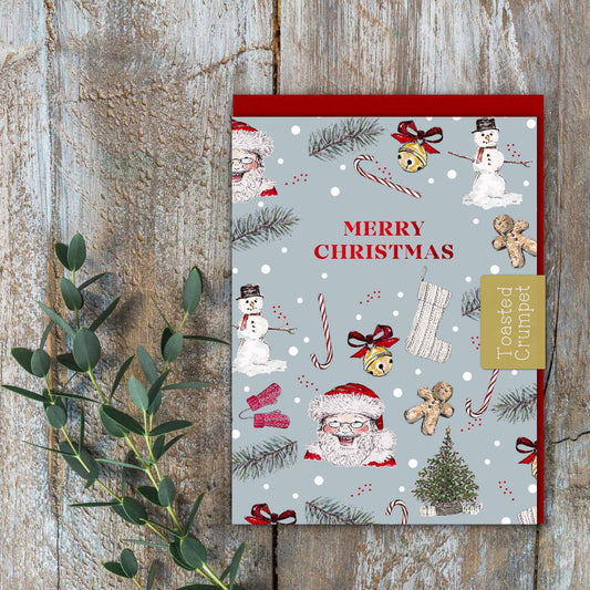 Merry Christmas (All Things Jolly Blue) Card (Cello-Free)