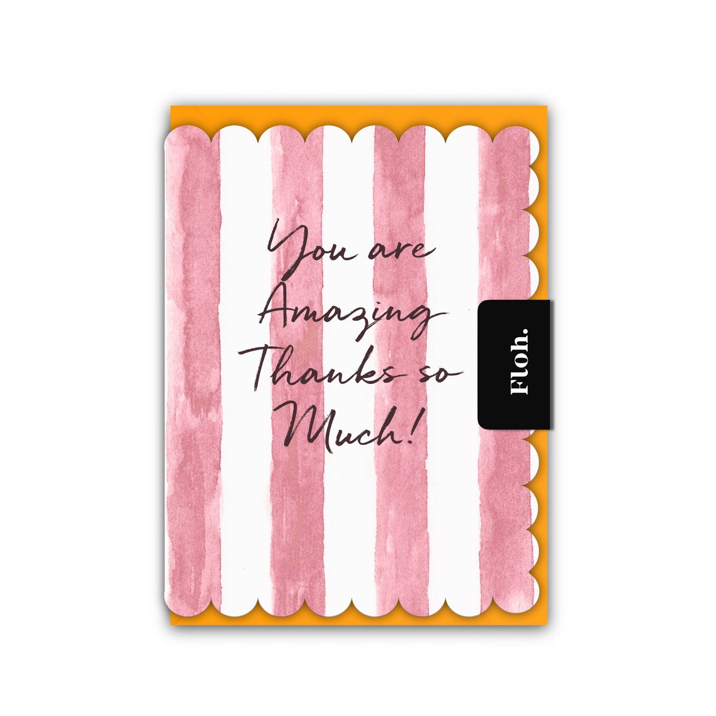 NEW! You are Amazing, Thanks So Much (Pink Stripes) Card (Cello-Free) (available for dispatch from Jan 2026)
