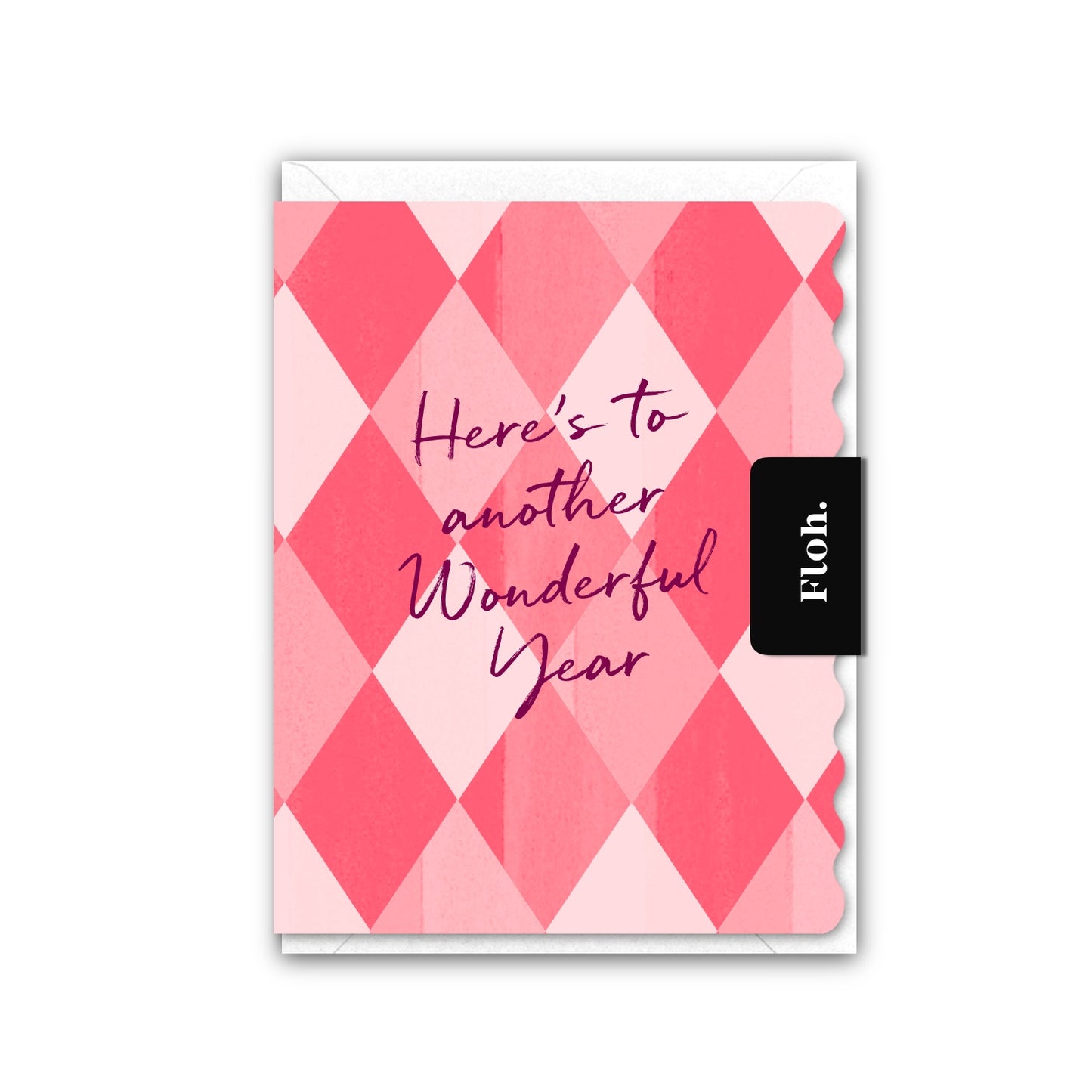 NEW! Another Wonderful Year (Harlequin) Card (Cello-Free) (available for dispatch from July 2026)