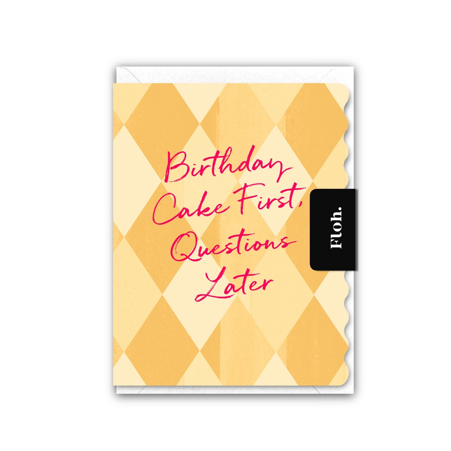 NEW! Birthday Cake First (Harlequin) Card (Cello-Free) (available for dispatch from July 2026)