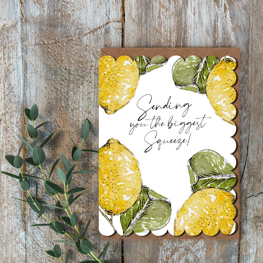 NEW! Sending you the Biggest Squeeze (Lemon Pure) Card (Cello-Free)