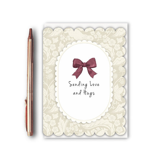 NEW! Sending Love and Hugs (The Vegetable Thief Pure) Card (Cello-Free)
