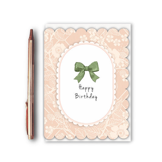 NEW! Happy Birthday (Blackberries & Roses Pink) Card (Cello-Free)