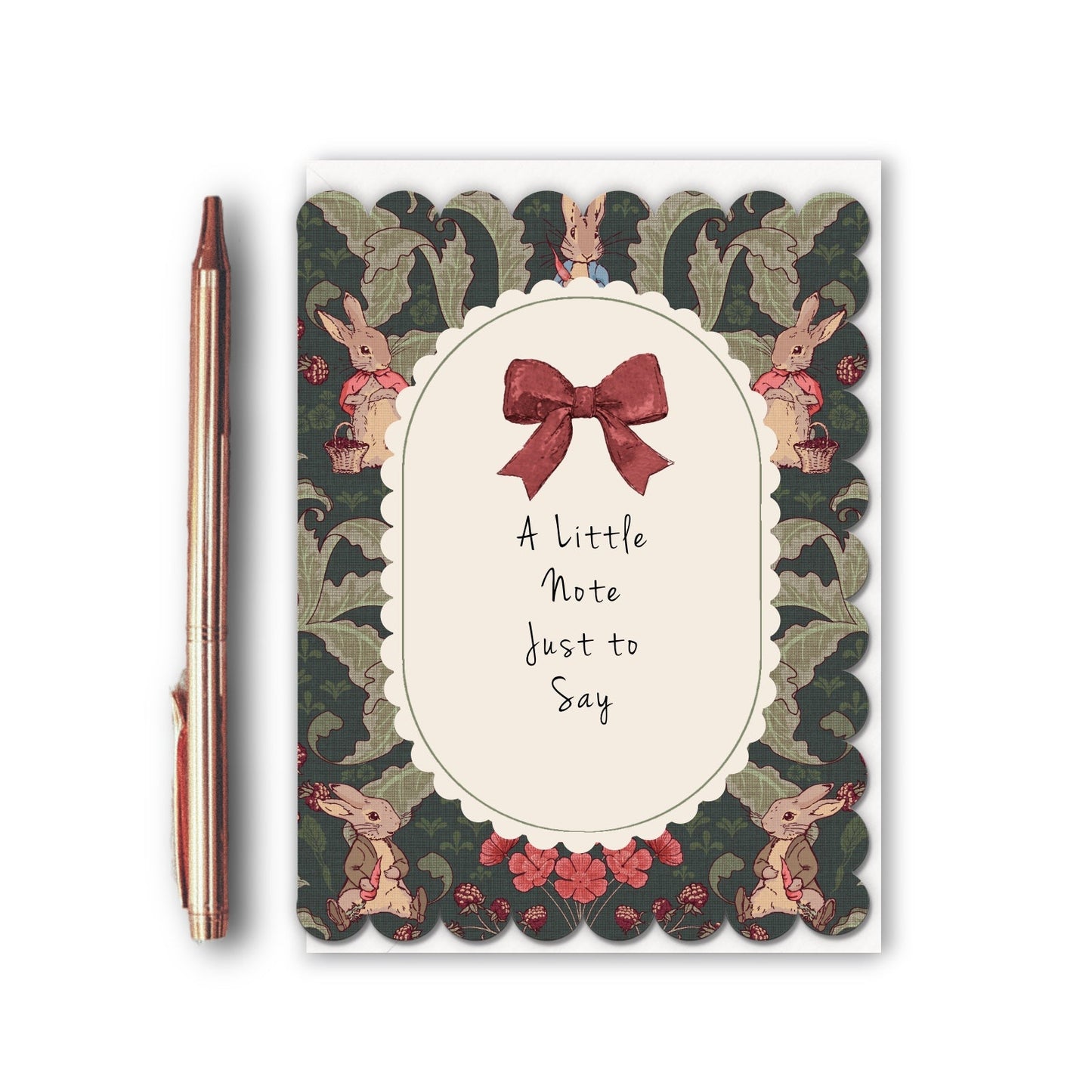 NEW! A Litte Note Just to Say (The Vegetable Thief Noir) Card (Cello-Free)