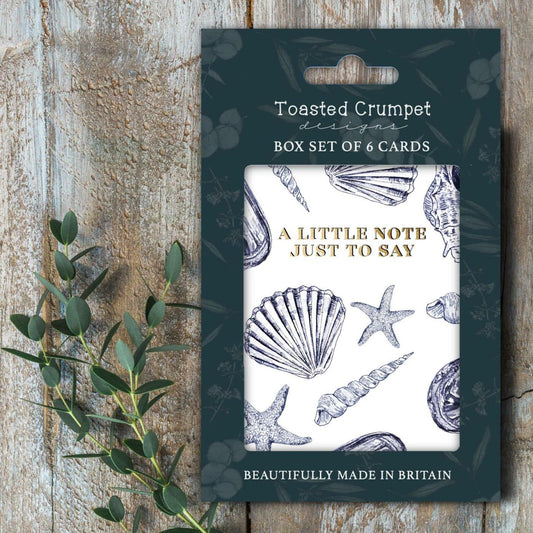 A Little Note Just to Say (Coastal Pure) Set of 6 Cards