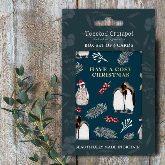 Have a Cosy Christmas (Christmas Penguins) Set of 6 Christmas Cards