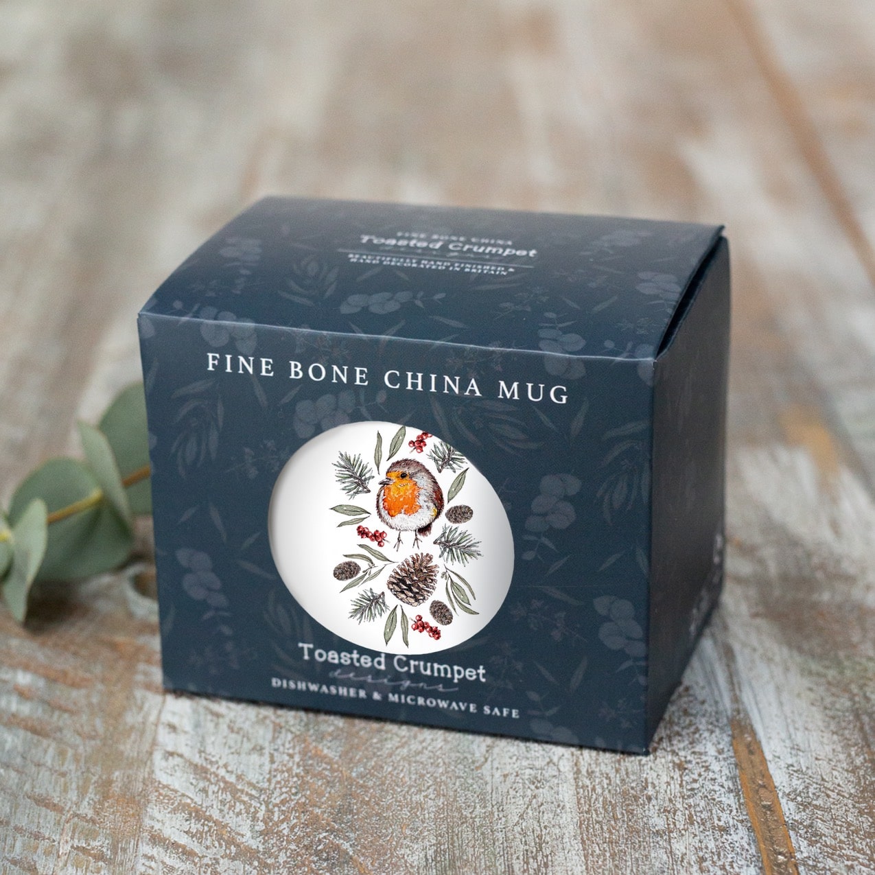 Winter Robin Mug in a Gift Box