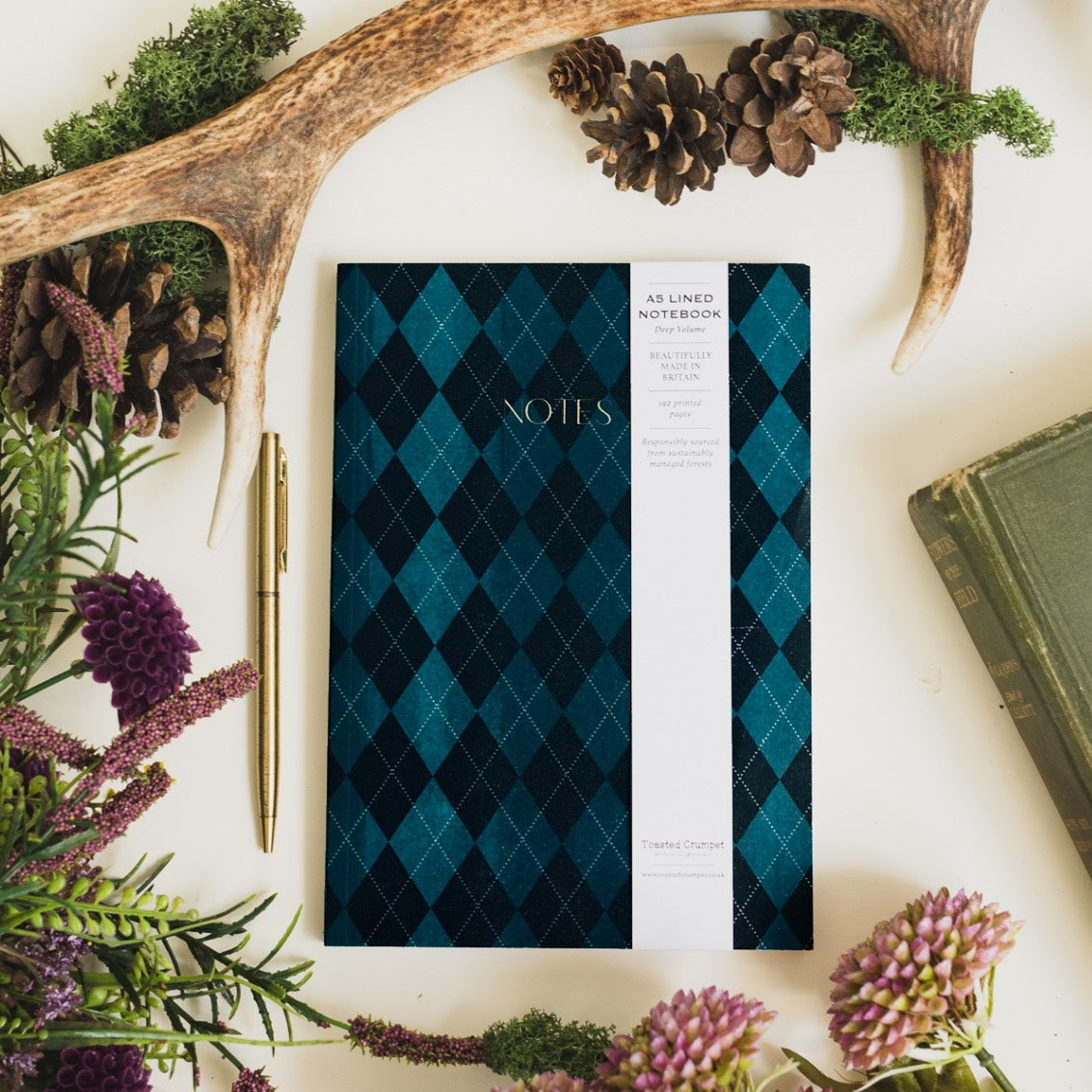NEW! Midnight Blue (Argyle) Chunky Notebook