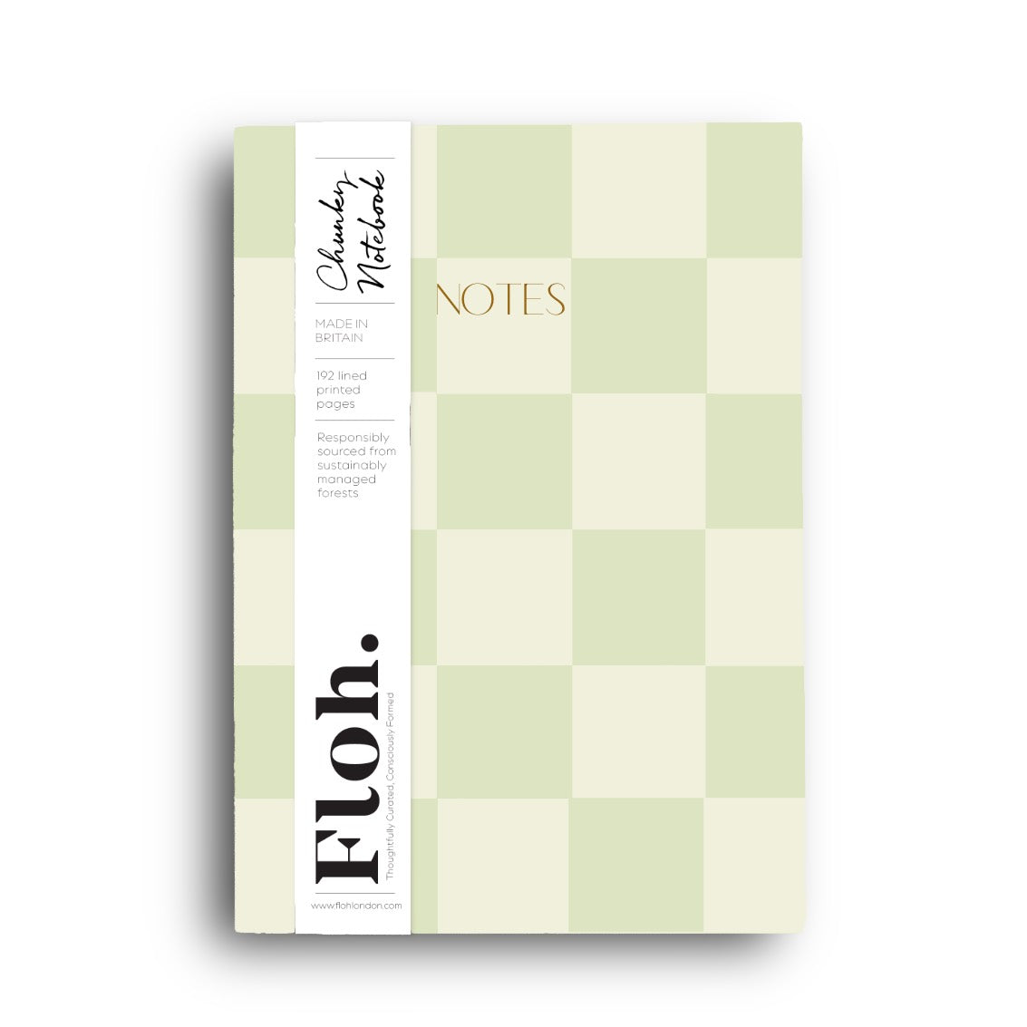 NEW! Pistachio (Checkerboard) A5 Chunky Notebook (available for dispatch from January 2027)