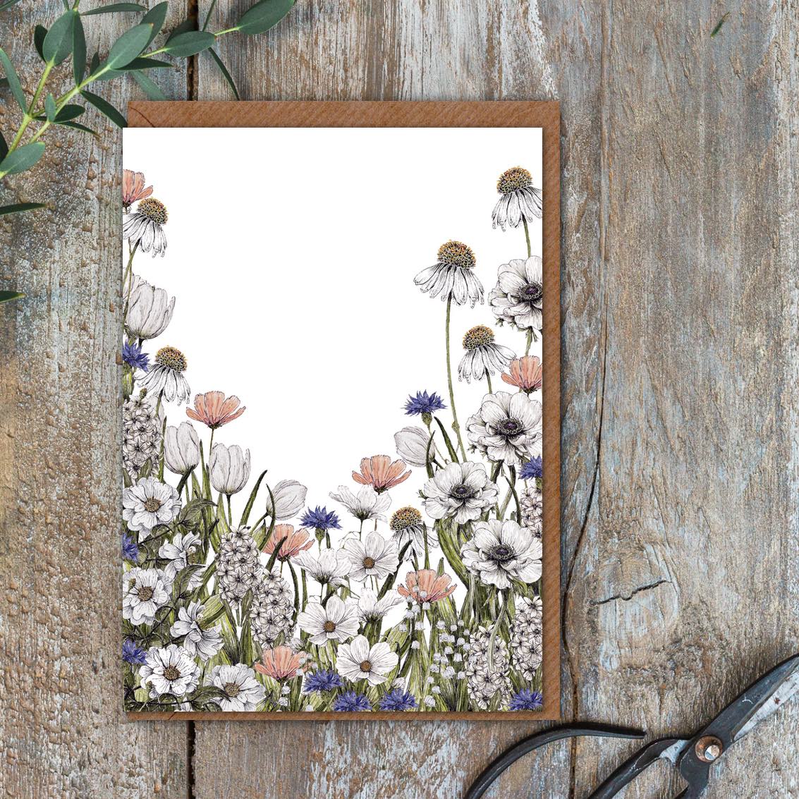 "The Regency Garden Collection Wildflower Meadows" Boxed Set of 8 Mixed Notecards