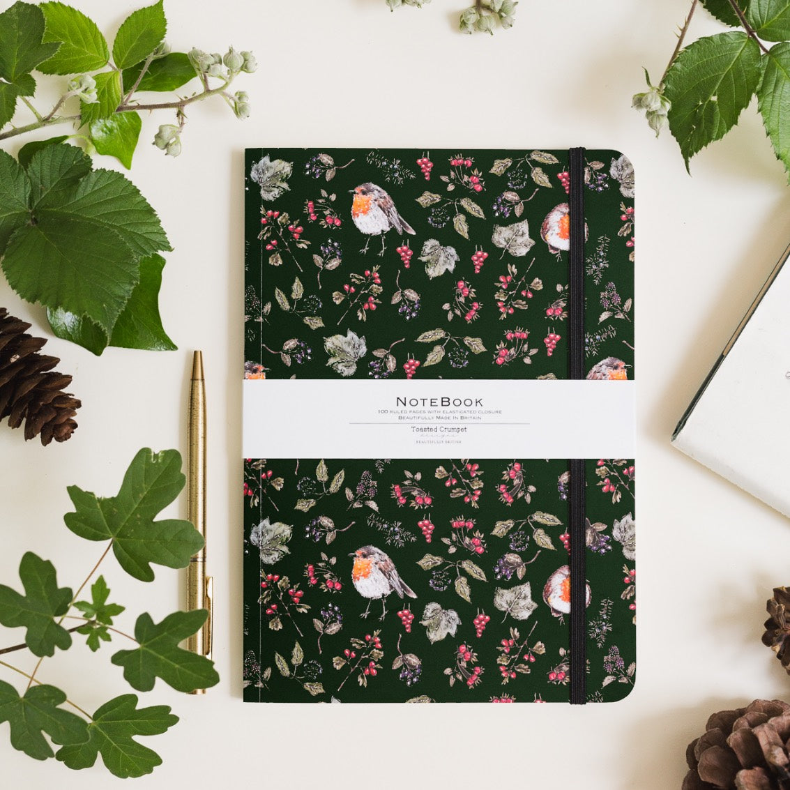 NEW! Hedgerow (Green) A5 Lined Notebook (available for dispatch from August 2026)