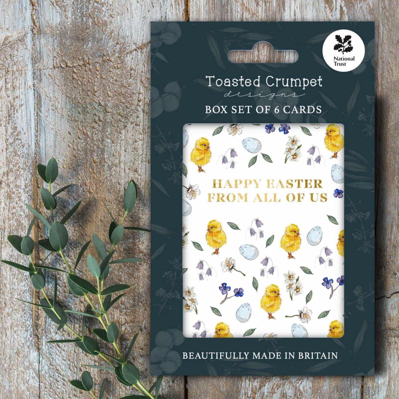 Happy Easter From all of us (Chicks Pure) Set of 6 Cards