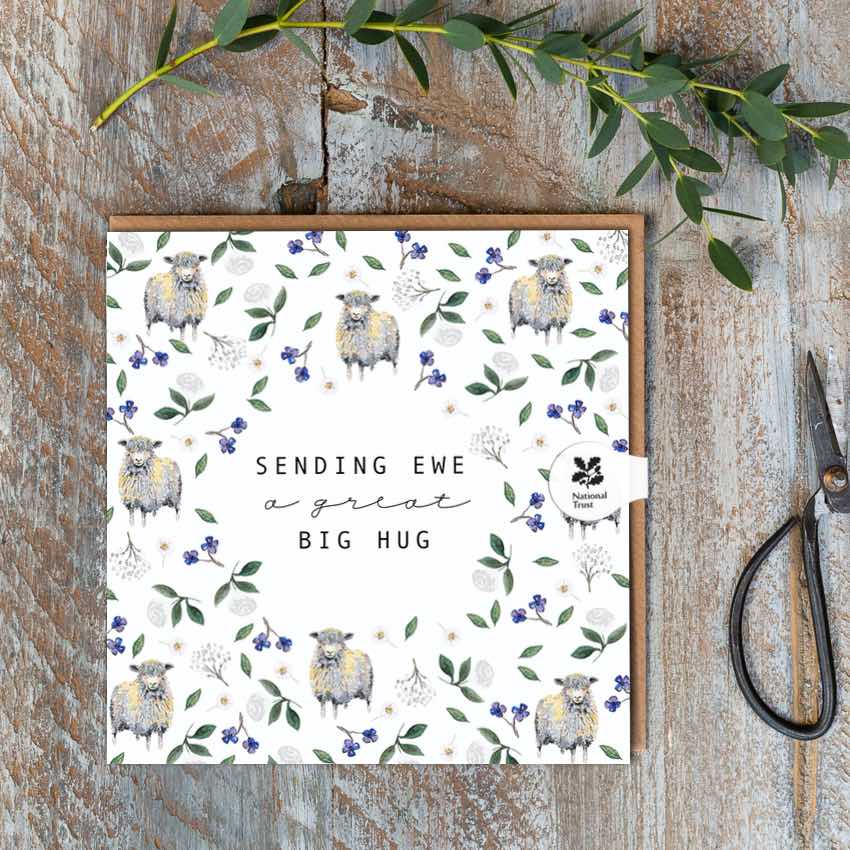 Sending Ewe a Great Big Hug (Sheep Pure) Card (Cello-Free)