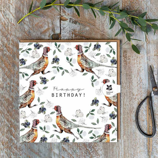 Happy Birthday (Pheasant Pure) Card (Cello-Free)