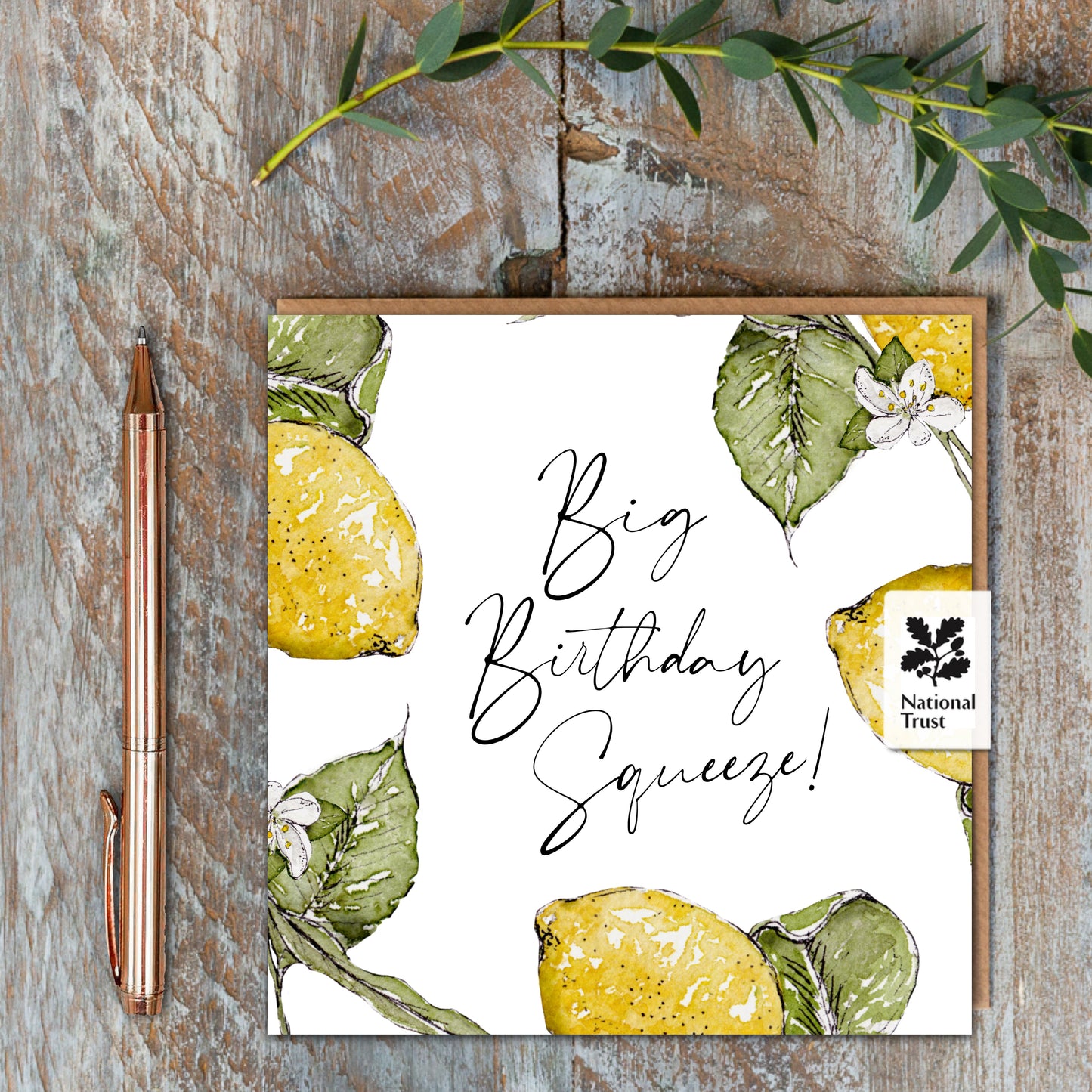 NEW! Big Birthday Squeeze (Lemon Pure) Card (Cello-Free) (available for dispatch from Jan 2026)