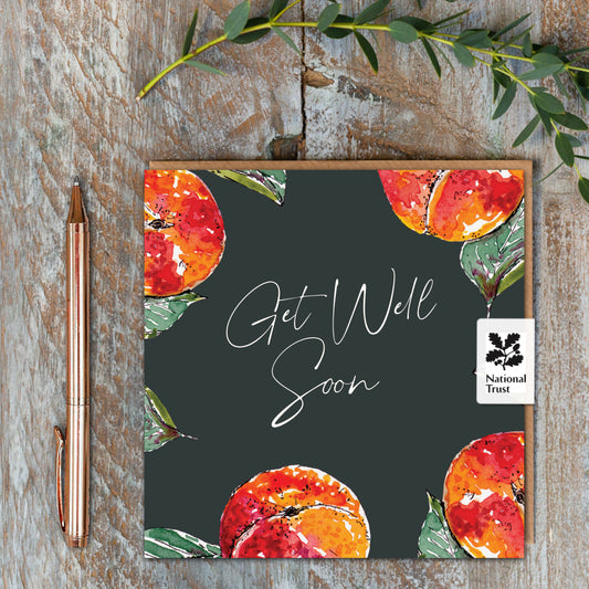 NEW! Get Well Soon (Peach Noir) Card (Cello-Free)