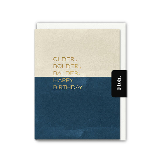 NEW! Older, Bolder, Balder (Colourblock) Card (Cello-Free) (available for dispatch from Jan 2026)