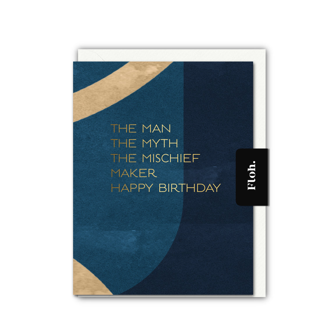 NEW! The Man, the Myth, The Mischief (Colourblock) Card (Cello-Free) (available for dispatch from Jan 2026)