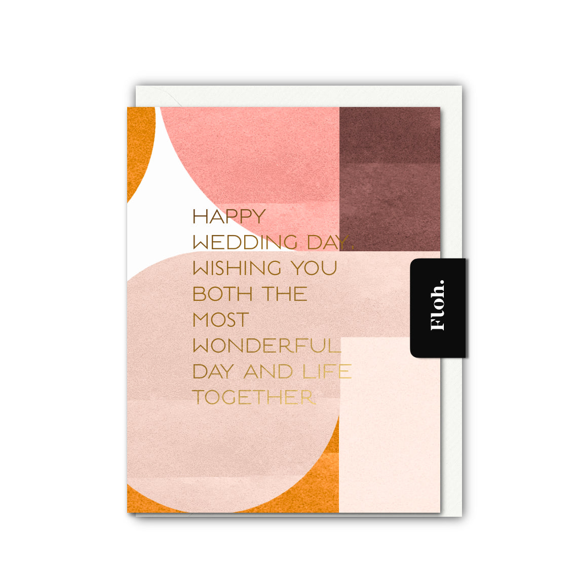NEW! Happy Wedding Day (Colourblock) Card (Cello-Free) (available for dispatch from Jan 2026)
