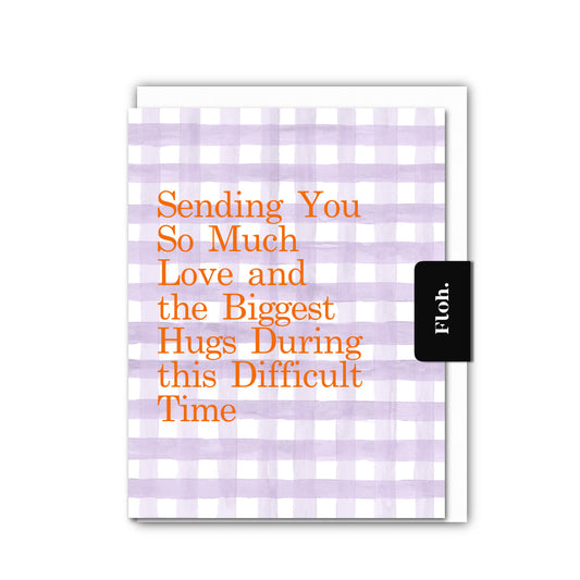 NEW! Sending so Much Love (Lavender Gingham) Card (Cello-Free)