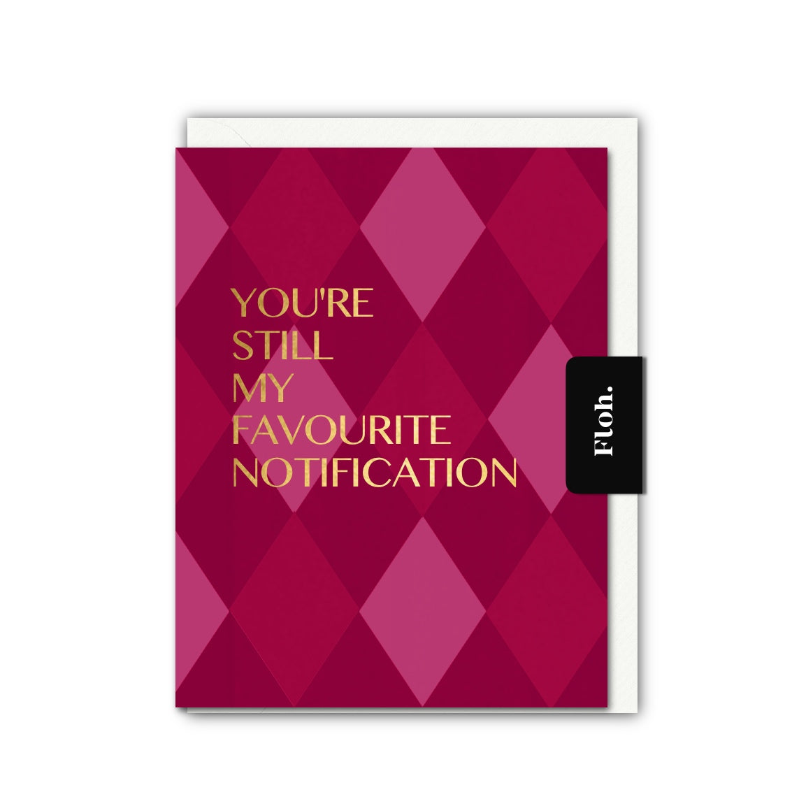 NEW! Favourite Notification (Harlequin) Card (Cello-Free) (available for dispatch from July 2026)