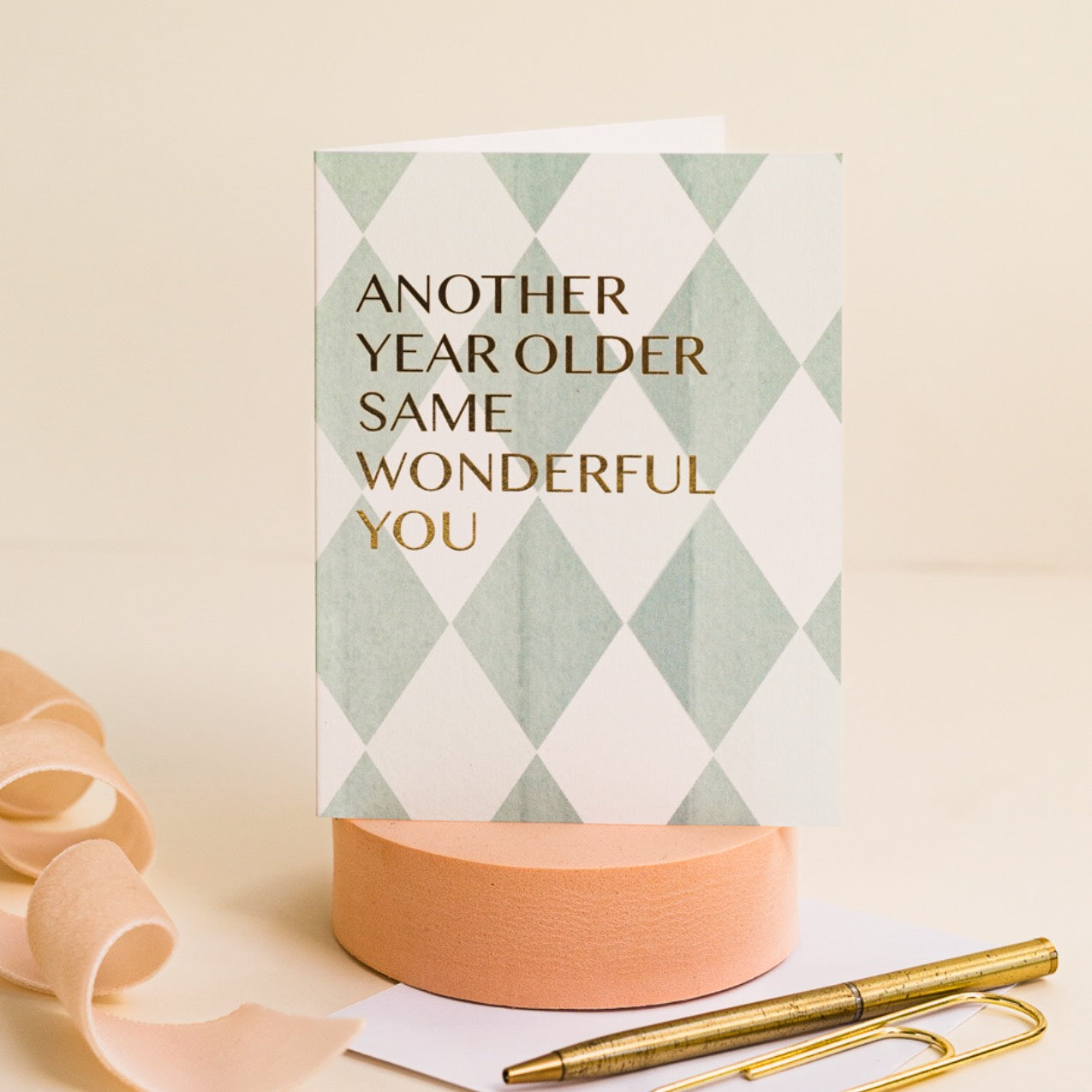 NEW! Same wonderful You (Harlequin) Card (Cello-Free)