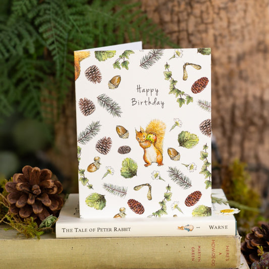 Happy Birthday (Squirrel Nutkin) Card (Cello-Free)