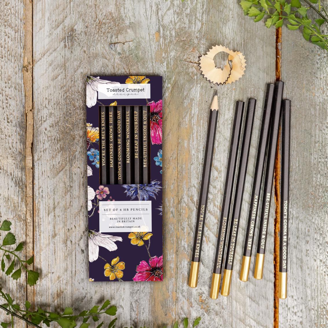The Regency Gardens Set of 6 Pencils