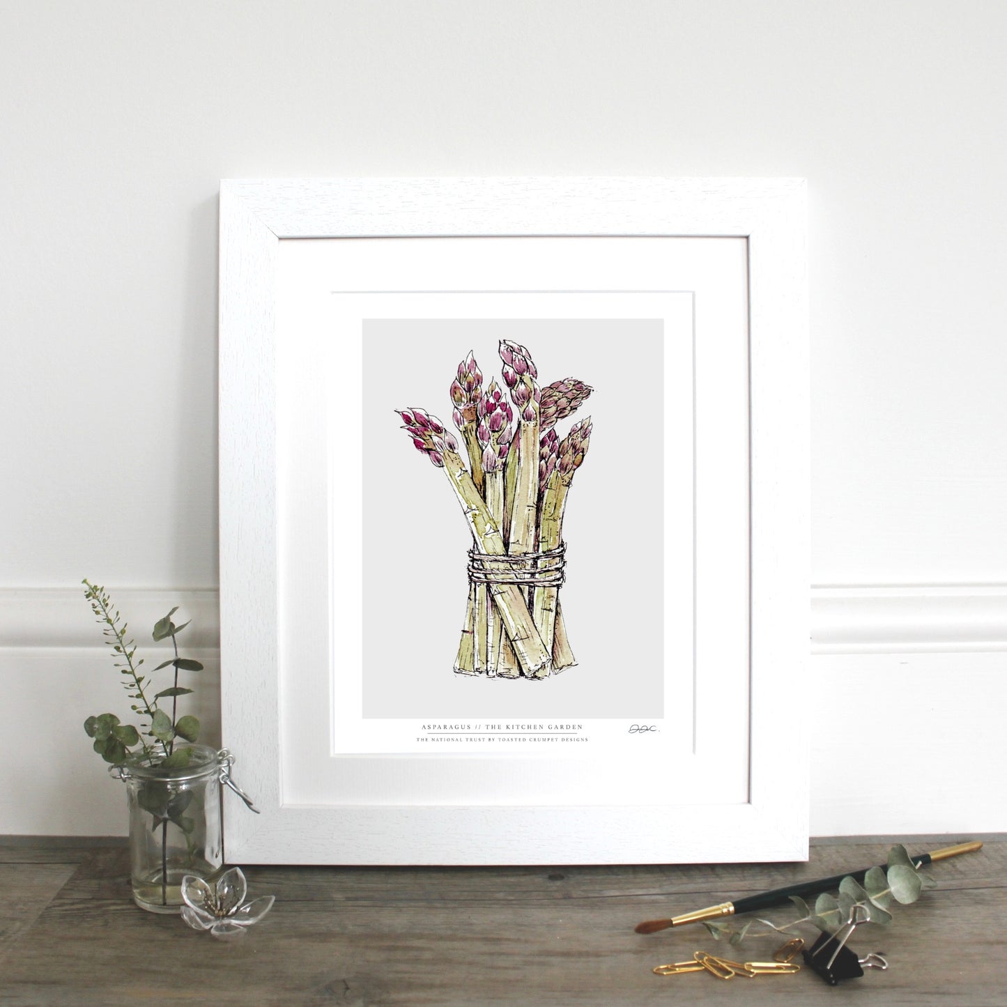 The Kitchen Garden Asparagus 10x12" Fine Art Print
