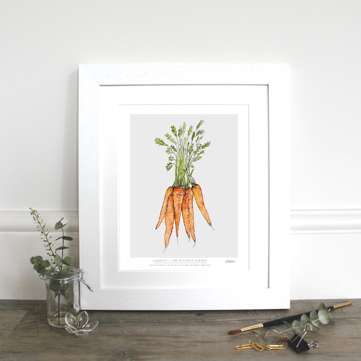 The Kitchen Garden Carrots 10x12" Fine Art Print