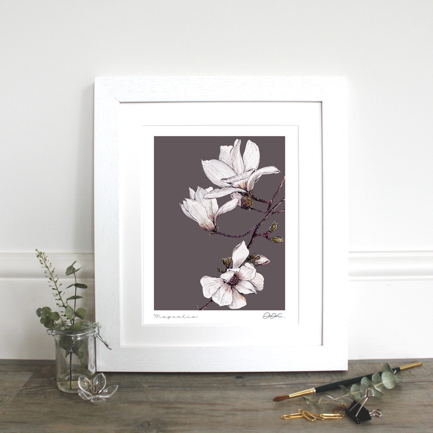 Magnolia (Pure) 10x12" Mounted Fine Art Print