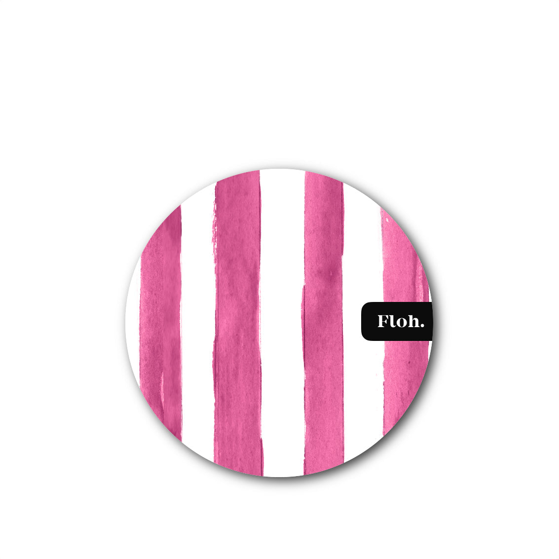 NEW! Raspberry (Stripes) Round Coaster (available for dispatch from Jan 2026)