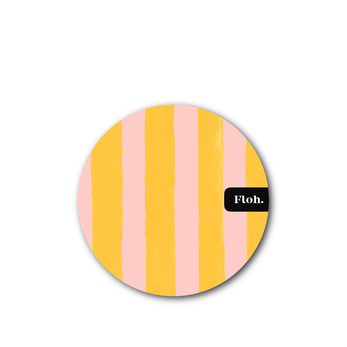 NEW! Mango & Peach (Stripes) Round Coaster (available for dispatch from Jan 2026)
