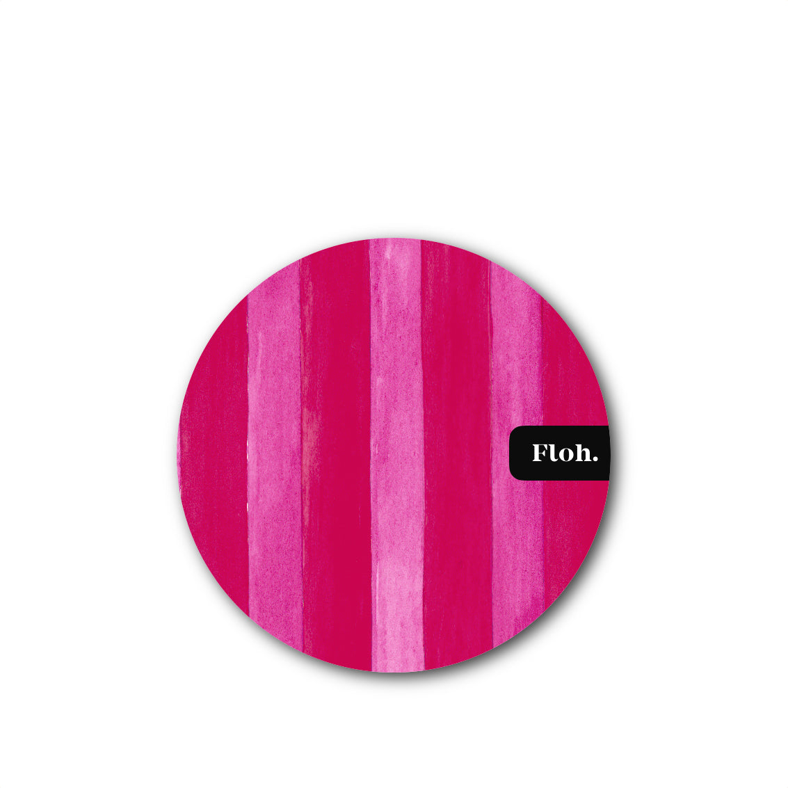 NEW! Raspberry & Cherry (Stripes) Round Coaster (available for dispatch from Jan 2026)