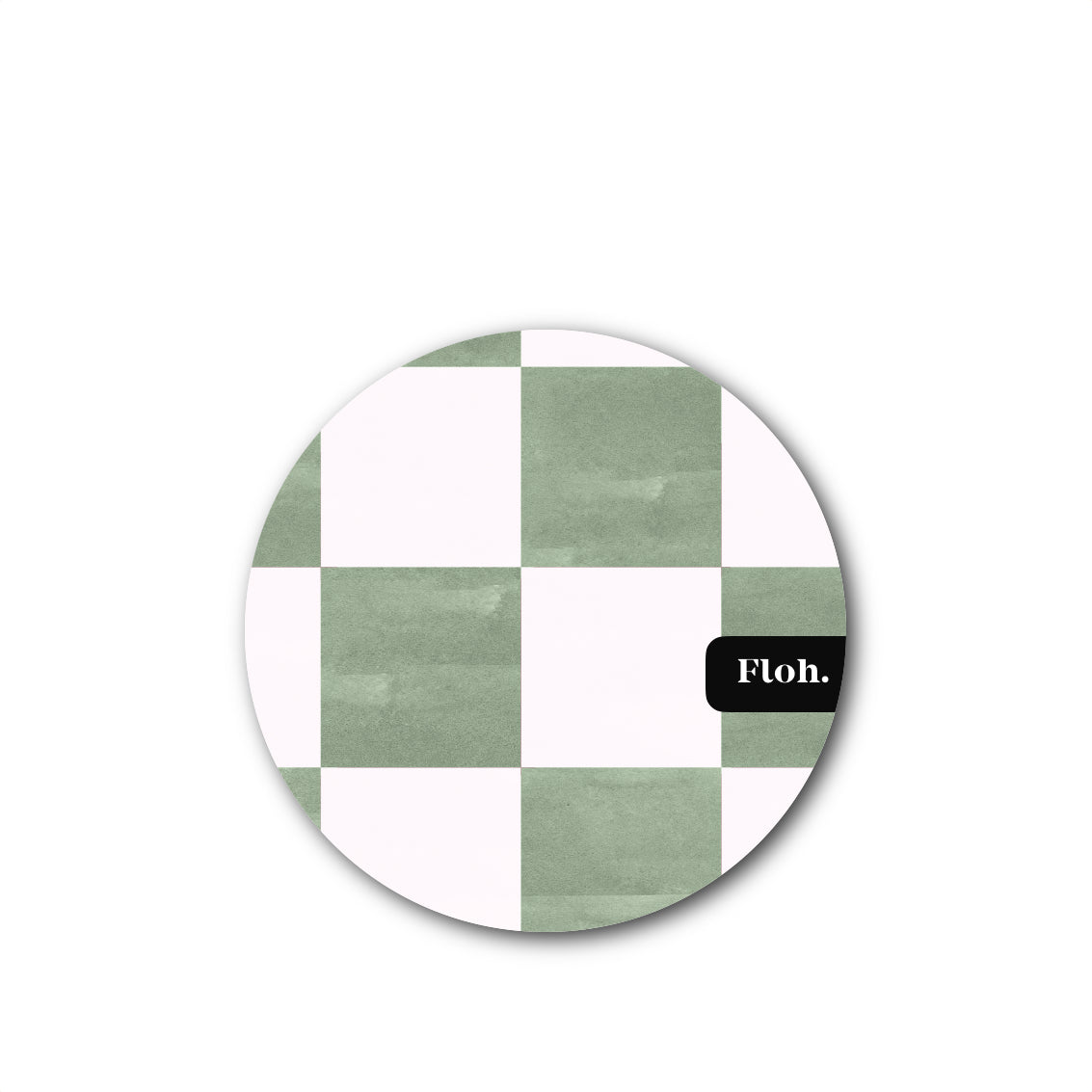 NEW! Matcha (Checkerboard) Round Coaster (available for dispatch from Jan 2026)